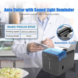 Imprimante Cuisine Thermique POSLUX KP32F 80mm USB + LAN – Image 3
