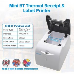 Imprimante Thermique POSLUX D58F 58mm USB – Image 5